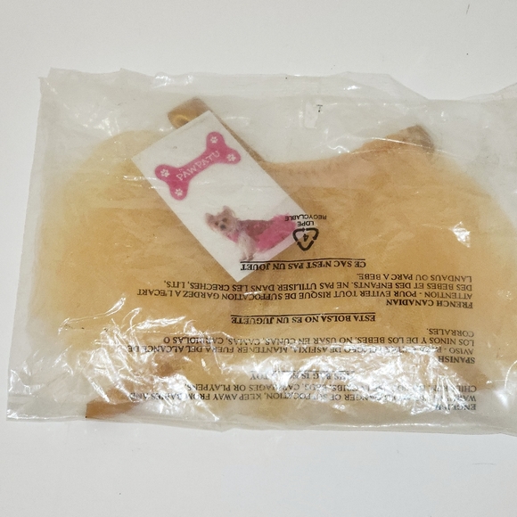 NEW PawPatu Tie-on Dog / Cat Tutu Made in the USA - Gold - XS Extra Small 4 - 7" - Picture 6 of 6